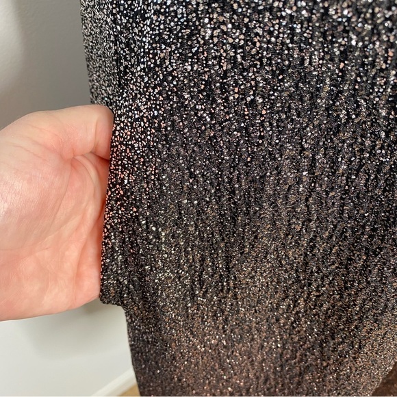 Cato Metallic Rose Gold Sparkle Ombré Dress - Picture 9 of 10